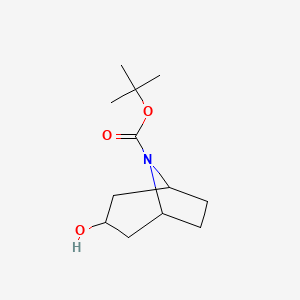 molecular formula C12H21NO3 B3021696 叔丁基 3-羟基-8-氮杂双环[3.2.1]辛烷-8-羧酸酯 CAS No. 478837-18-2