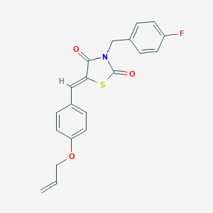 molecular formula C20H16FNO3S B302170 5-[4-(Allyloxy)benzylidene]-3-(4-fluorobenzyl)-1,3-thiazolidine-2,4-dione 