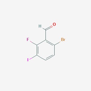 molecular formula C7H3BrFIO B3021704 6-Bromo-2-fluoro-3-iodobenzaldehyde CAS No. 1428234-59-6