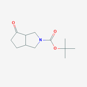 molecular formula C12H19NO3 B3021707 tert-butyl 4-oxohexahydrocyclopenta[c]pyrrole-2(1H)-carboxylate CAS No. 879686-42-7