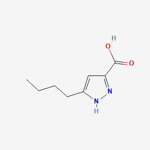 molecular formula C8H12N2O2 B3021710 5-丁基-1H-吡唑-3-羧酸 CAS No. 890624-89-2