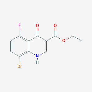 molecular formula C12H9BrFNO3 B3021713 Ethyl 8-bromo-5-fluoro-4-oxo-1,4-dihydroquinoline-3-carboxylate CAS No. 1000815-27-9