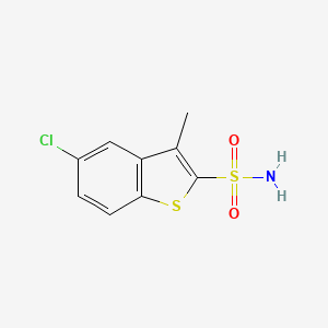 molecular formula C9H8ClNO2S2 B3021720 5-Chloro-3-methylbenzo[b]thiophene-2-sulfonamide CAS No. 190659-59-7