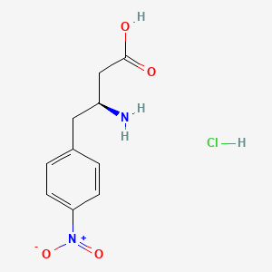 molecular formula C10H13ClN2O4 B3021730 (S)-3-Amino-4-(4-nitrophenyl)butanoic acid hydrochloride CAS No. 331763-77-0