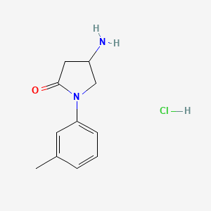 molecular formula C11H15ClN2O B3021731 4-Amino-1-(3-methylphenyl)pyrrolidin-2-one hydrochloride CAS No. 1114822-38-6