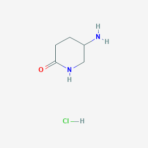 molecular formula C5H11ClN2O B3021732 5-Aminopiperidin-2-one hydrochloride CAS No. 1235440-18-2
