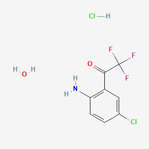 molecular formula C8H8Cl2F3NO2 B3021733 盐酸水合物4-氯-2-(三氟乙酰基)苯胺 CAS No. 1184936-21-7