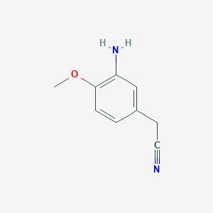 molecular formula C9H10N2O B3021763 2-(3-Amino-4-methoxyphenyl)acetonitrile CAS No. 857544-25-3