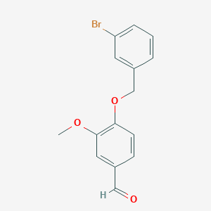 molecular formula C15H13BrO3 B3021771 4-[(3-Bromobenzyl)oxy]-3-methoxybenzaldehyde CAS No. 667437-49-2
