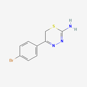 molecular formula C9H8BrN3S B3021778 5-(4-bromophenyl)-6H-1,3,4-thiadiazin-2-amine CAS No. 55185-78-9
