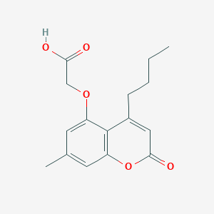 molecular formula C16H18O5 B3021784 [(4-butyl-7-methyl-2-oxo-2H-chromen-5-yl)oxy]acetic acid CAS No. 843619-90-9