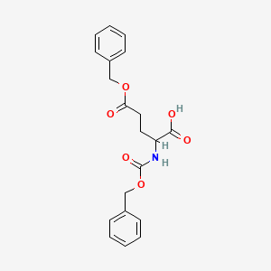 molecular formula C20H21NO6 B3021790 5-Oxo-5-phenylmethoxy-2-(phenylmethoxycarbonylamino)pentanoic acid CAS No. 254980-13-7