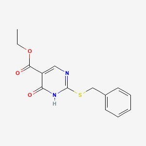 molecular formula C14H14N2O3S B3021796 ethyl 2-benzylsulfanyl-6-oxo-1H-pyrimidine-5-carboxylate CAS No. 93185-32-1