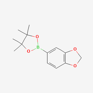 molecular formula C13H17BO4 B3021799 2-(苯并[d][1,3]二氧杂环-5-基)-4,4,5,5-四甲基-1,3,2-二氧杂硼环丁烷 CAS No. 94838-82-1