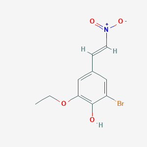 molecular formula C10H10BrNO4 B3021800 (E)-2-Bromo-6-ethoxy-4-(2-nitrovinyl)phenol CAS No. 432496-77-0