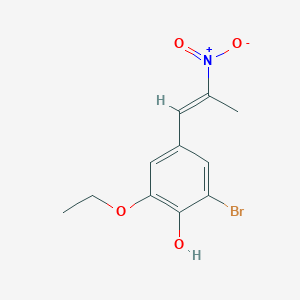 molecular formula C11H12BrNO4 B3021801 2-bromo-6-ethoxy-4-[(1E)-2-nitroprop-1-en-1-yl]phenol CAS No. 312510-61-5