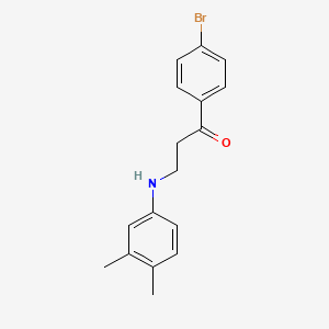 molecular formula C17H18BrNO B3021802 1-(4-Bromophenyl)-3-(3,4-dimethylanilino)-1-propanone CAS No. 423733-46-4