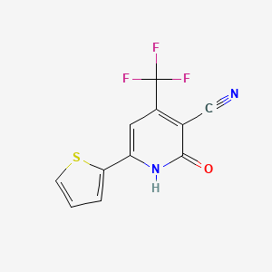 molecular formula C11H5F3N2OS B3021810 2-Hydroxy-6-(2-thienyl)-4-(trifluoromethyl)nicotinonitrile CAS No. 3335-45-3
