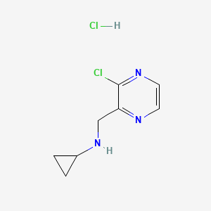 molecular formula C8H11Cl2N3 B3021837 N-((3-Chloropyrazin-2-YL)methyl)cyclopropanamine hydrochloride CAS No. 1353979-80-2