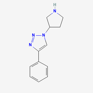 molecular formula C12H14N4 B3021842 4-Phenyl-1-pyrrolidin-3-yltriazole CAS No. 762211-04-1