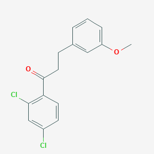 molecular formula C16H14Cl2O2 B3021849 2',4'-Dichloro-3-(3-methoxyphenyl)propiophenone CAS No. 898775-16-1