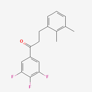 molecular formula C17H15F3O B3021852 3-(2,3-Dimethylphenyl)-3',4',5'-trifluoropropiophenone CAS No. 898793-39-0
