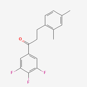 molecular formula C17H15F3O B3021853 3-(2,4-二甲基苯基)-3',4',5'-三氟丙基苯甲酮 CAS No. 898794-60-0