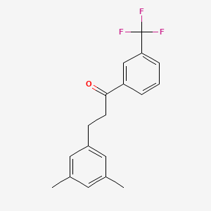 molecular formula C18H17F3O B3021857 3-(3,5-Dimethylphenyl)-3'-trifluoromethylpropiophenone CAS No. 898780-86-4