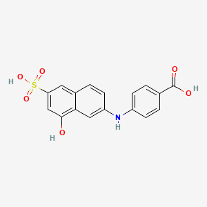 4-((8-Hydroxy-6-sulfonaphthalen-2-yl)amino)benzoic acid