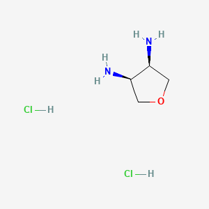 molecular formula C4H12Cl2N2O B3021867 (3R,4S)-Tetrahydrofuran-3,4-diamine dihydrochloride CAS No. 137277-16-8