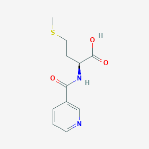 molecular formula C11H14N2O3S B3021876 Methionine, N-(3-pyridinylcarbonyl)- CAS No. 17274-90-7