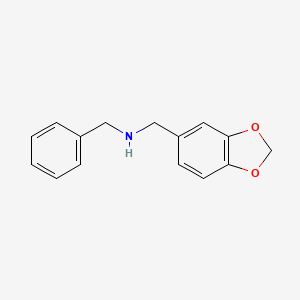 molecular formula C15H16NO2+ B3021880 Benzo[1,3]dioxol-5-ylmethyl-benzyl-amine CAS No. 4720-73-4