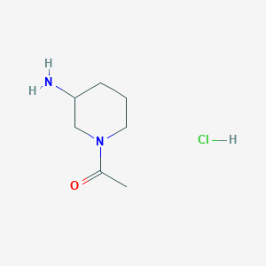 molecular formula C7H15ClN2O B3021884 1-Acetylpiperidin-3-amine hydrochloride CAS No. 1158319-57-3