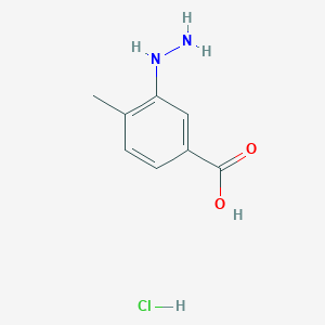 molecular formula C8H11ClN2O2 B3021885 3-Hydrazino-4-methylbenzoic acid hydrochloride CAS No. 61100-70-7