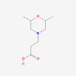 molecular formula C9H17NO3 B3021886 3-(2,6-Dimethylmorpholin-4-yl)propanoic acid CAS No. 883550-03-6