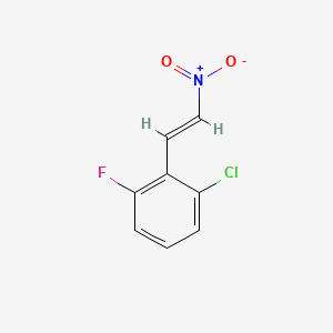 molecular formula C8H5ClFNO2 B3021907 (E)-1-Chloro-3-fluoro-2-(2-nitrovinyl)benzene CAS No. 60610-68-6