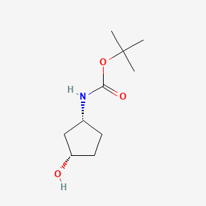 molecular formula C10H19NO3 B3021917 tert-Butyl ((1R,3S)-3-hydroxycyclopentyl)carbamate CAS No. 207729-03-1