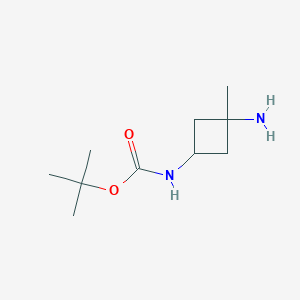 molecular formula C10H20N2O2 B3021921 Tert-butyl (trans-3-amino-3-methylcyclobutyl)carbamate CAS No. 1408075-91-1