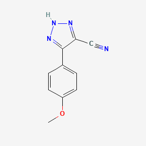 molecular formula C10H8N4O B3021924 5-(4-Methoxyphenyl)-2H-1,2,3-triazole-4-carbonitrile CAS No. 928206-95-5