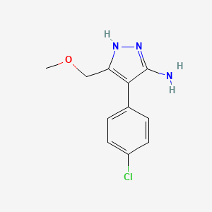 molecular formula C11H12ClN3O B3021927 4-(4-chlorophenyl)-3-(methoxymethyl)-1H-pyrazol-5-amine CAS No. 1187090-25-0