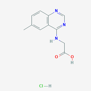 molecular formula C11H10N3O2- B3021928 (6-甲基-喹唑啉-4-氨基)-乙酸盐酸盐 CAS No. 435342-24-8