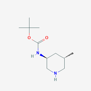 molecular formula C11H22N2O2 B3021933 tert-butyl ((3S,5S)-5-methylpiperidin-3-yl)carbamate CAS No. 1405128-25-7