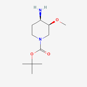 molecular formula C11H22N2O3 B3021935 (3S,4R)-叔丁基 4-氨基-3-甲氧基哌啶-1-羧酸酯 CAS No. 1171124-68-7