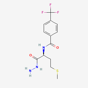 molecular formula C13H16F3N3O2S B3021946 (S)-N-(1-Hydrazinyl-4-(methylthio)-1-oxobutan-2-yl)-4-(trifluoromethyl)benzamide CAS No. 209056-84-8