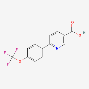 molecular formula C13H8F3NO3 B3021949 6-[4-(Trifluoromethoxy)phenyl]nicotinic acid CAS No. 851266-74-5