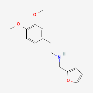 molecular formula C15H20NO3+ B3021953 2-(3,4-dimethoxyphenyl)-N-(furan-2-ylmethyl)ethanamine CAS No. 435345-23-6
