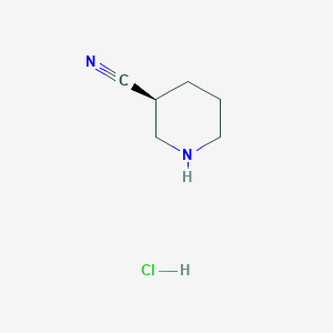 molecular formula C6H11ClN2 B3021976 (S)-piperidine-3-carbonitrile hydrochloride CAS No. 915226-72-1