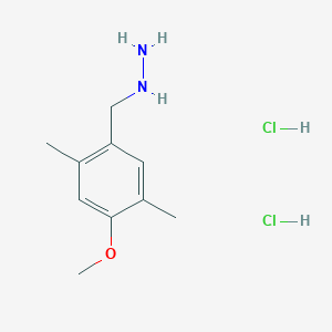 molecular formula C10H18Cl2N2O B3022014 (4-Methoxy-2,5-dimethylbenzyl)hydrazine dihydrochloride CAS No. 1185304-32-8