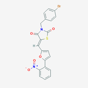 3-(4-Bromobenzyl)-5-[(5-{2-nitrophenyl}-2-furyl)methylene]-1,3-thiazolidine-2,4-dione
