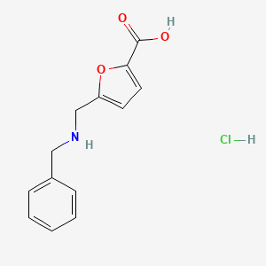 molecular formula C13H14ClNO3 B3022020 5-[(Benzylamino)methyl]-2-furoic acid hydrochloride CAS No. 1332529-91-5